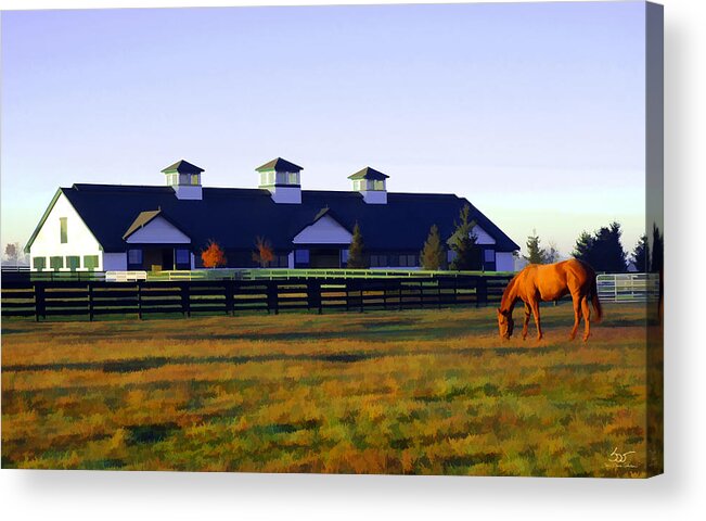 Landscape Acrylic Print featuring the photograph Boulevard Barn by Sam Davis Johnson