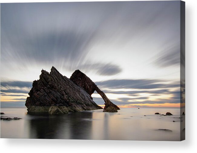 Bow Fiddle Acrylic Print featuring the photograph Bow Fiddle Rock at Sunrise by Veli Bariskan