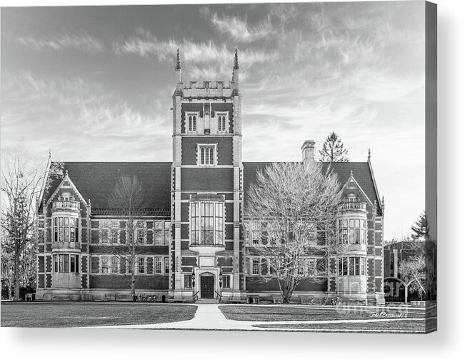 Bowdoin Acrylic Print featuring the photograph Bowdoin College Hubbard Hall by University Icons