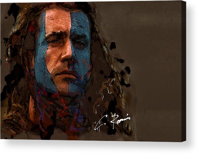 Braveheart Acrylic Print featuring the painting Braveheart by Charlie Roman