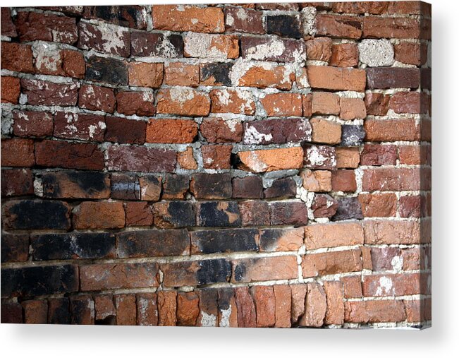 Horizontal Acrylic Print featuring the photograph Brick Wall by Valerie Collins