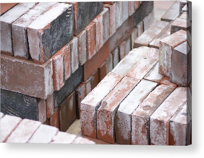  Red Acrylic Print featuring the photograph Brick Yard by Alan Chandler