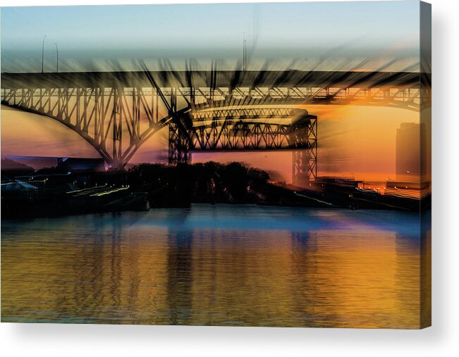Motion Acrylic Print featuring the photograph Bridge Motion by Stewart Helberg