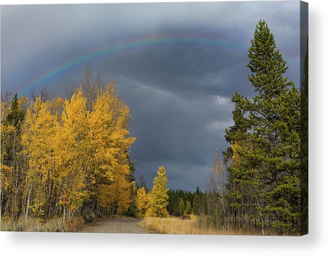 Rainbow Acrylic Print featuring the photograph Bridger Teton Rainbow by Kathleen Bishop