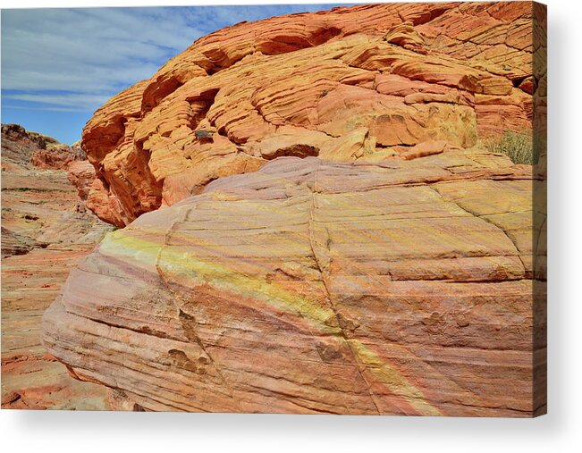 Valley Of Fire State Park Acrylic Print featuring the photograph Brilliant Colors in Valley of Fire State Park by Ray Mathis