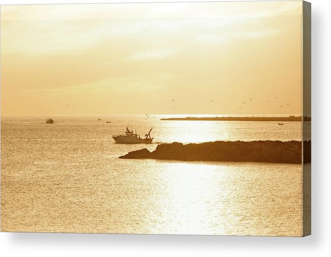 Landscape Acrylic Print featuring the photograph Bringing The Days Catch by Allan Van Gasbeck