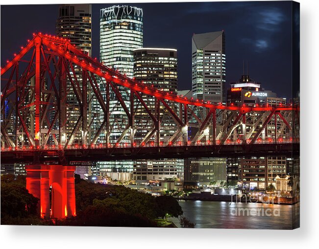 Australia Acrylic Print featuring the photograph Brisbane bridge by Andrew Michael