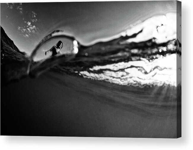 Surfing Acrylic Print featuring the photograph Bubble Surfer by Nik West
