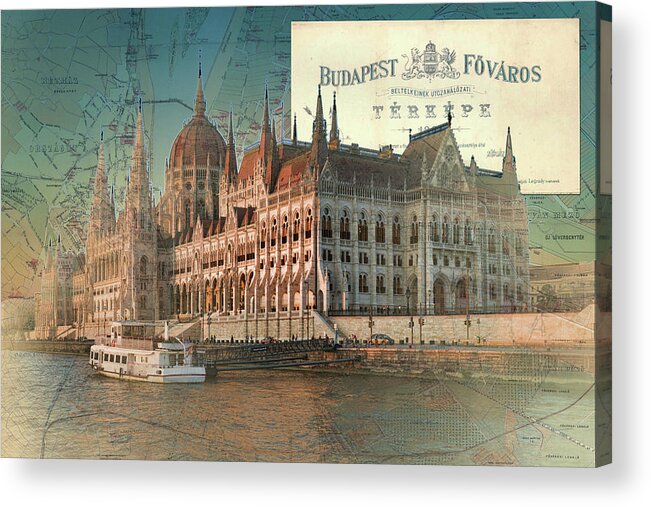 Budapest Acrylic Print featuring the photograph Budapest Fovaros by Sharon Popek