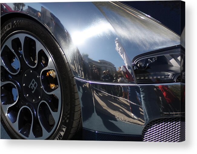 Exotic Cars Acrylic Print featuring the photograph Bugatti Front by Michael Albright