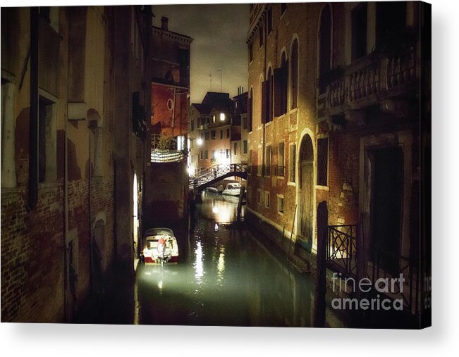 Venice Acrylic Print featuring the photograph Buona Notte by Becqi Sherman