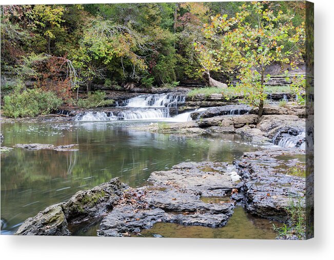 Landscape Acrylic Print featuring the photograph Burgess Falls by John Benedict