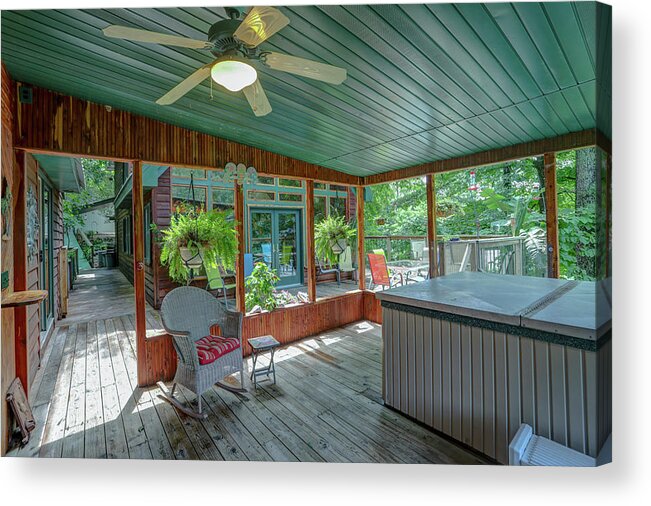 Real Estate Photography Acrylic Print featuring the photograph Burns Rd Deck area by Jeff Kurtz