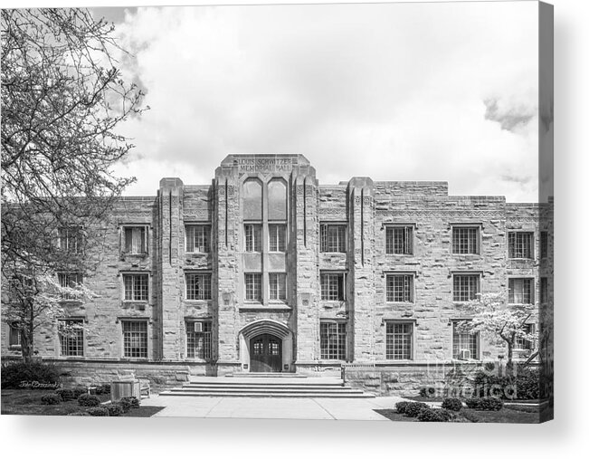 Butler University Acrylic Print featuring the photograph Butler University Schwitzer Residence Hall by University Icons
