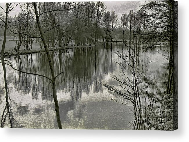 Lake Acrylic Print featuring the photograph By The Lake by Jeff Breiman