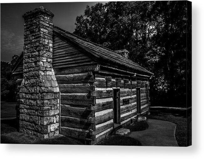 Antebellum Acrylic Print featuring the photograph Cabin on the Grounds at The Hermitage by James L Bartlett