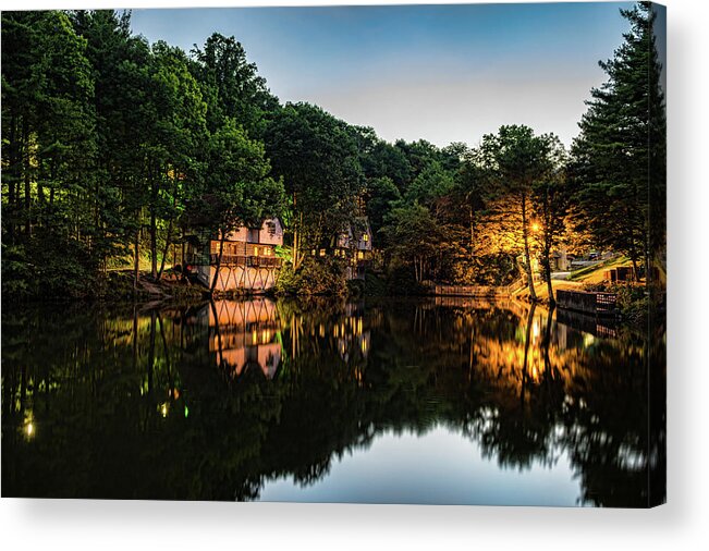 Cabin Acrylic Print featuring the photograph Cabin Reflections by David Hart