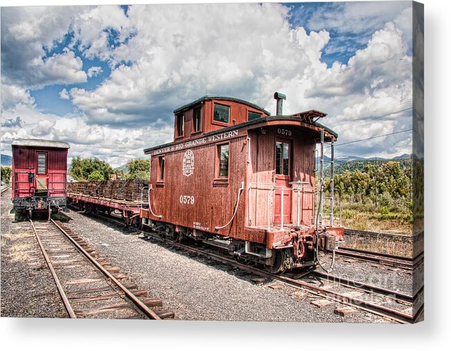 Colorado Acrylic Print featuring the photograph Caboose by Marilyn Cornwell