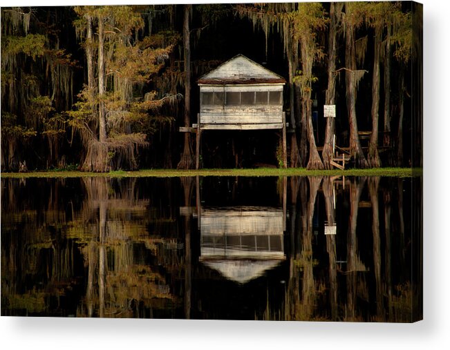 Boat House Acrylic Print featuring the photograph Caddo Lake Boathouse by David Chasey