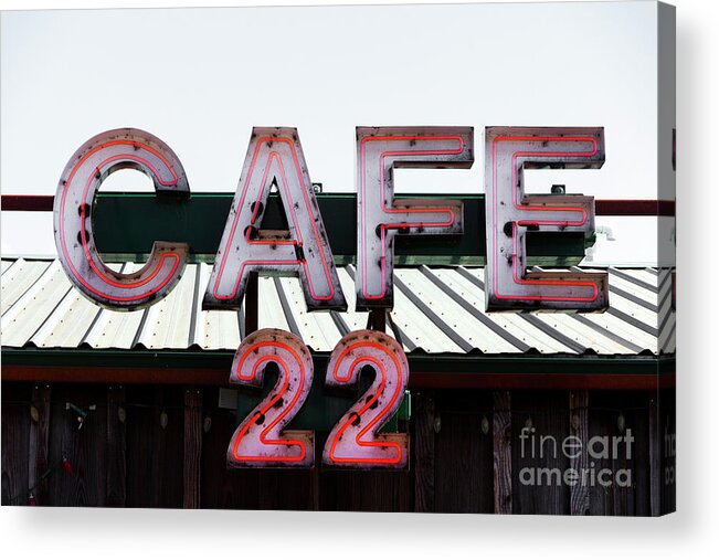 Cafe 22 Acrylic Print featuring the photograph Cafe 22 by David Millenheft