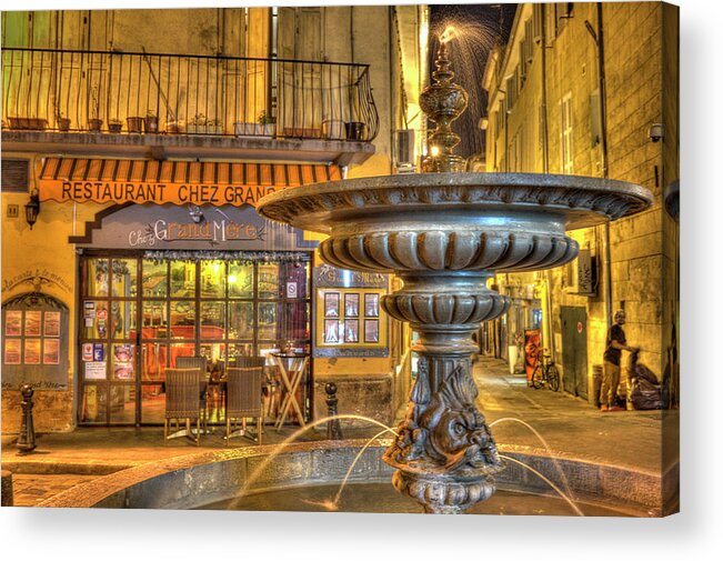 Aix-en-provence Acrylic Print featuring the photograph Cafe, Aix-en-Provence by Jean Gill