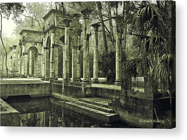 Columns Acrylic Print featuring the digital art Calle Grande Ruins by DigiArt Diaries by Vicky B Fuller