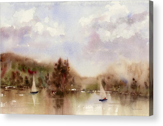 Sailing Acrylic Print featuring the painting Day Sailing by Amy Kirkpatrick