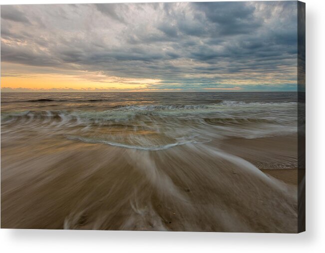 Oak Island Acrylic Print featuring the photograph Calming Waves by Nick Noble