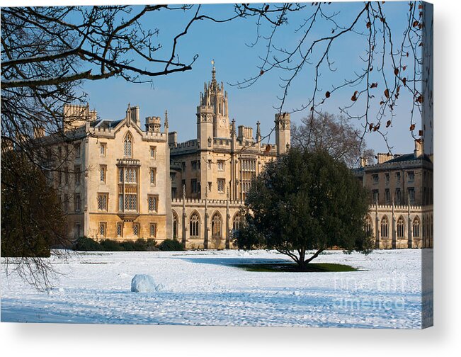 2012 Acrylic Print featuring the photograph Cambridge Snowscape by Andrew Michael