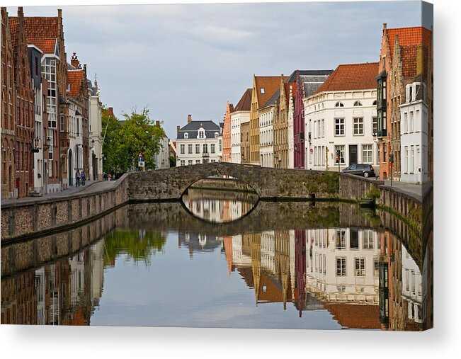 Canal Acrylic Print featuring the photograph Canal reflections by David Freuthal