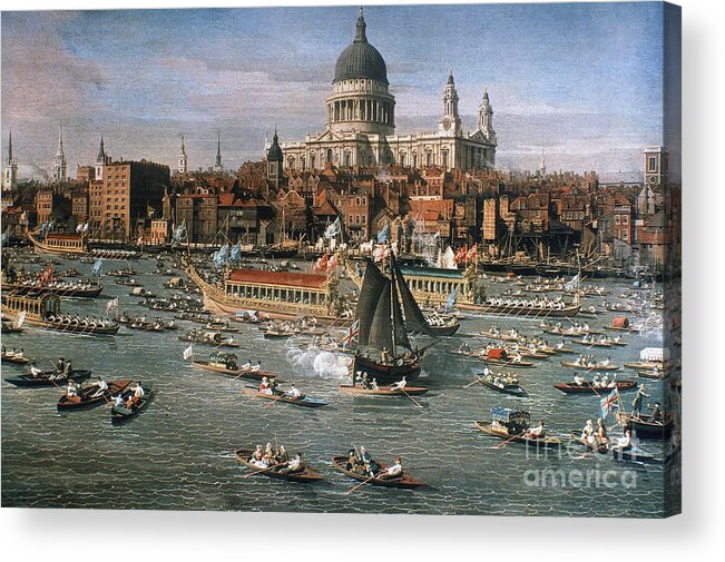 18th Century Acrylic Print featuring the painting THAMES, 18th C by Giovanni Antonio Canaletto