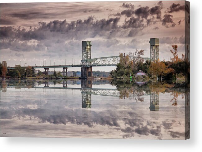 Wilmington Print Acrylic Print featuring the photograph Cape Fear Crossing by Phil Mancuso