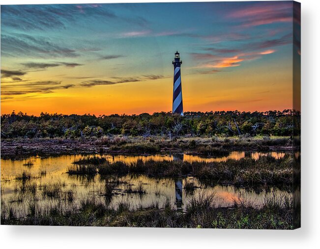Landscape Acrylic Print featuring the photograph Cape Hatteras Lighthouse by Donald Brown