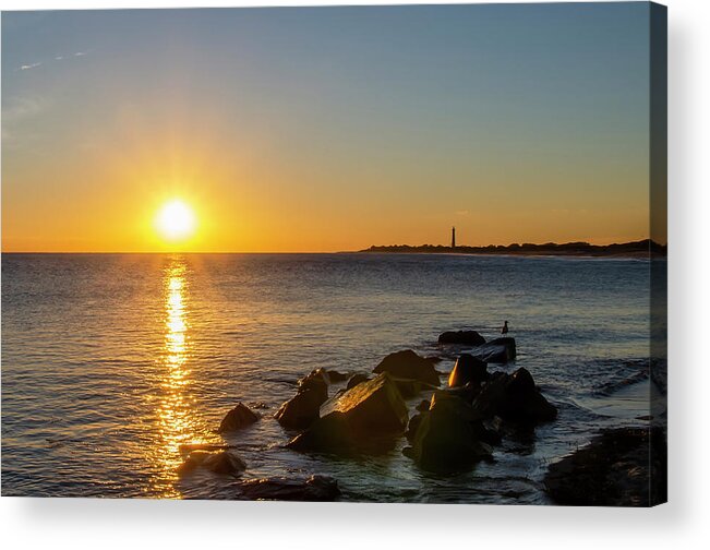 Dsc_7986 Acrylic Print featuring the photograph Cape May Cove at Sunset by Bill Cannon
