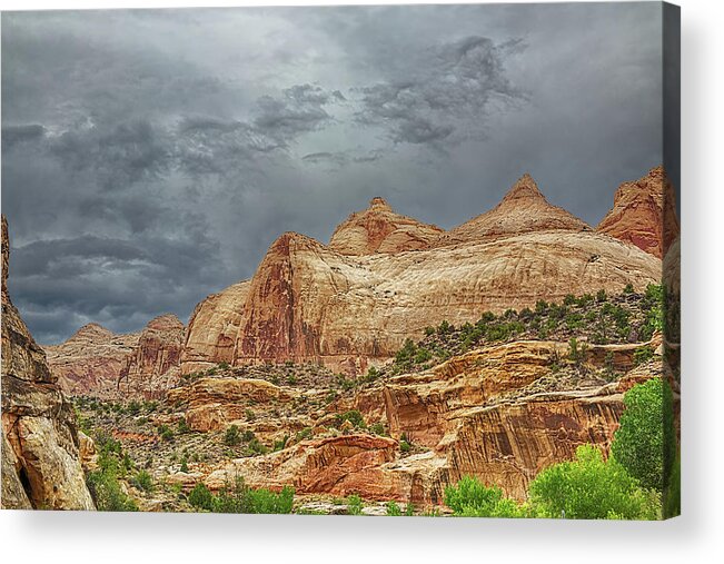 Landscape Acrylic Print featuring the photograph Capital Dome by Mike Stephens