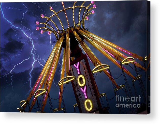 America Acrylic Print featuring the photograph Carnival Ride by Juli Scalzi