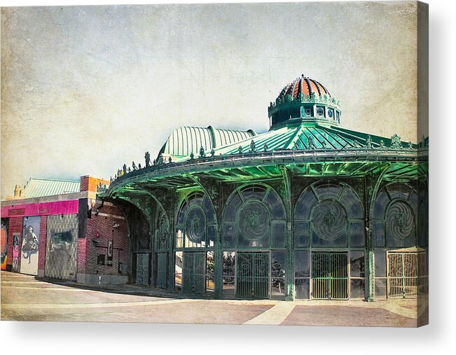 Asbury Park Acrylic Print featuring the photograph Carousel House at Asbury Park by Colleen Kammerer