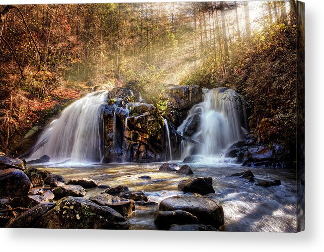 Appalachia Acrylic Print featuring the photograph Cascades of Light by Debra and Dave Vanderlaan