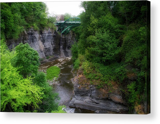 New York Acrylic Print featuring the photograph Cascadilla Gorge Cornell University Ithaca New York 02 by Thomas Woolworth
