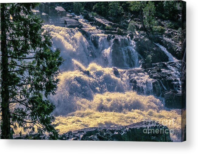 California Acrylic Print featuring the photograph Cascading Waterfall by Joe Lach