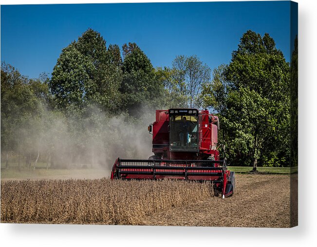 Axial Flow Acrylic Print featuring the photograph Case IH Bean Harvest by Ron Pate