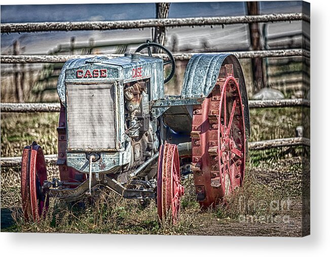 Case Tractor Acrylic Print featuring the photograph Case Tractor-Vintage by David Millenheft