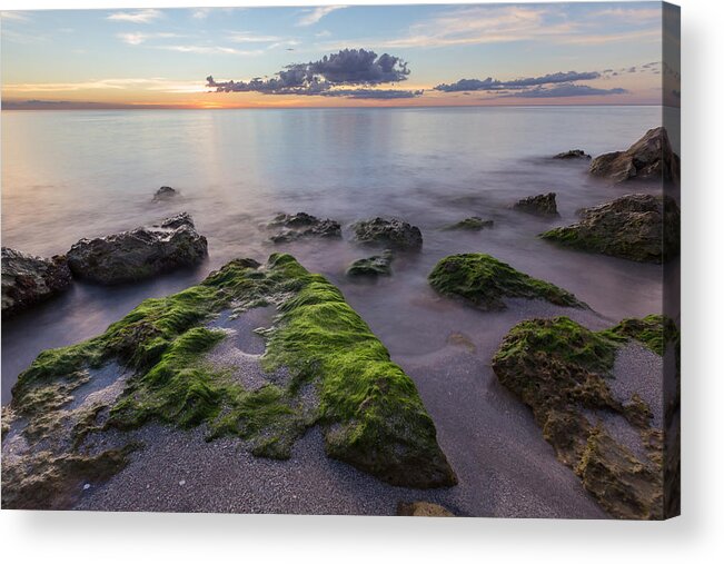 Florida Acrylic Print featuring the photograph Caspersen Beach Sunset by Paul Schultz