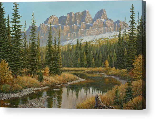 Jake Vandenbrink.canadian Acrylic Print featuring the painting Castle In The Sky by Jake Vandenbrink