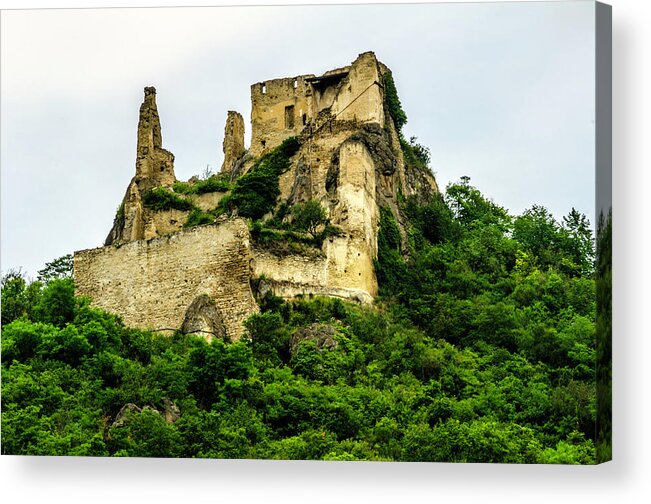 Austria Acrylic Print featuring the photograph Castle Ruin Duernstein by Wolfgang Stocker