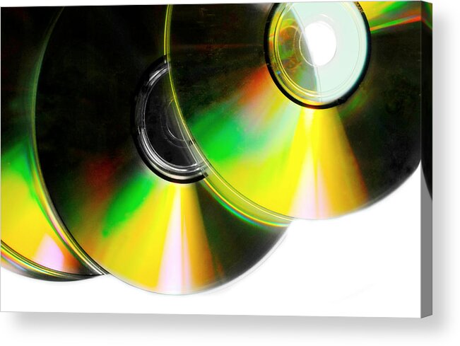 Cd Acrylic Print featuring the photograph CD Spectrum by Diana Angstadt