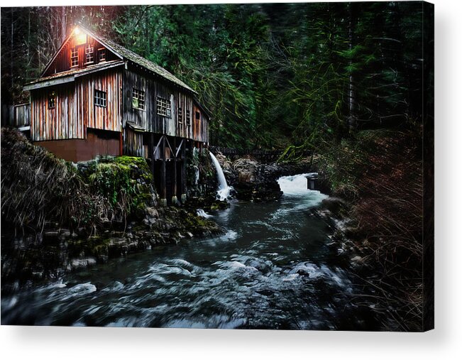 Water Acrylic Print featuring the photograph Cedar Creek Grist Mill by John Christopher