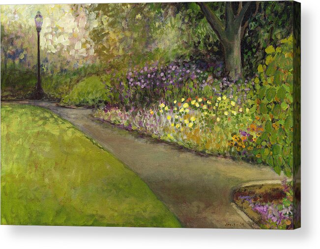 Plein Air Acrylic Print featuring the painting Central Park by Jennifer Lommers