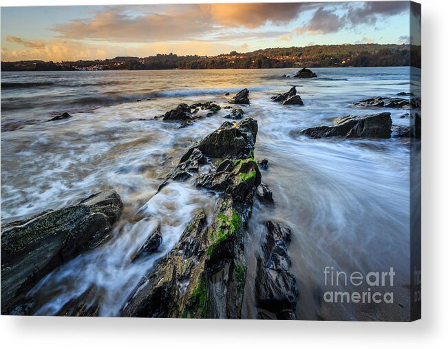 Ares Acrylic Print featuring the photograph Centrona Cove Galicia Spain by Pablo Avanzini