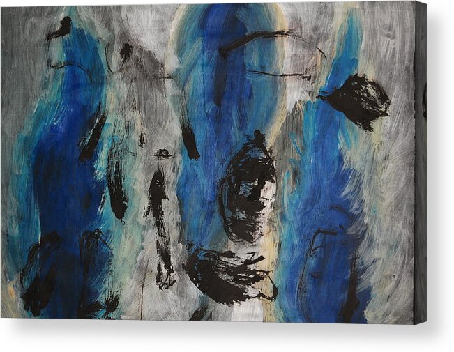 Abstract Acrylic Print featuring the painting Chaos by Lauren Luna